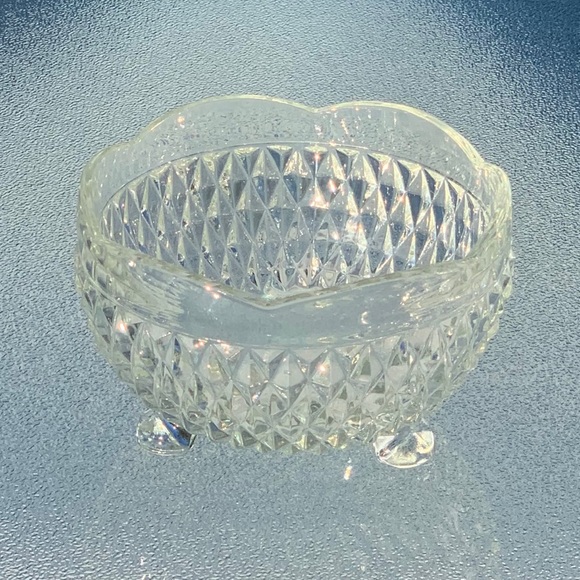 Diamond Point 3-Footed Candy Dish - Picture 2 of 7